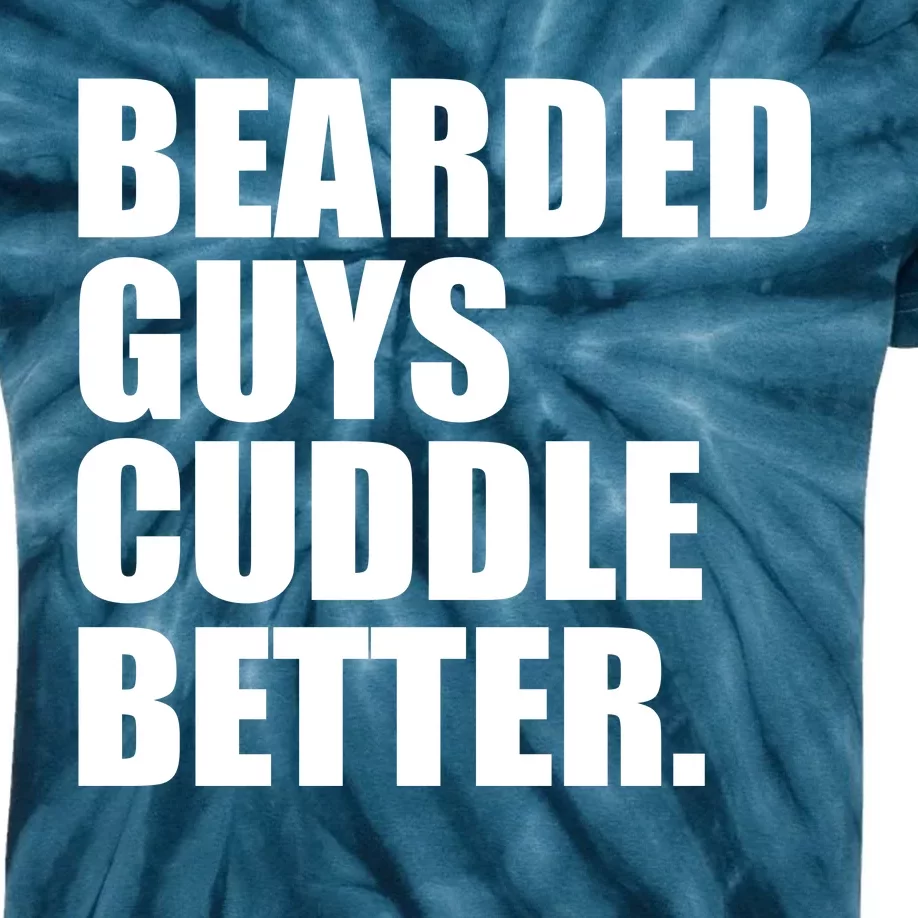 The Bearded Guys Cuddle Better Funny Beard Kids Tie-Dye T-Shirt