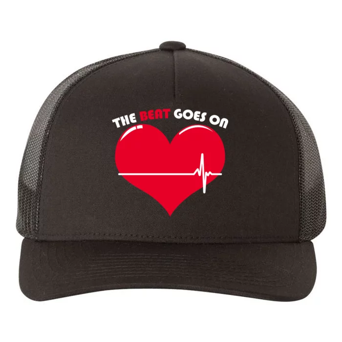 The Beat Goes On Heart Health Awareness Yupoong Adult 5-Panel Trucker Hat