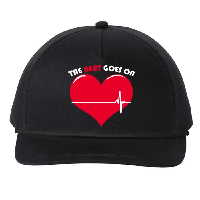 The Beat Goes On Heart Health Awareness Snapback Five-Panel Rope Hat