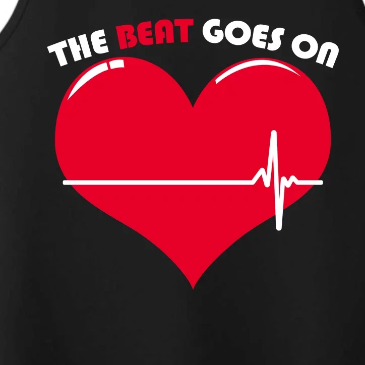 The Beat Goes On Heart Health Awareness Performance Tank