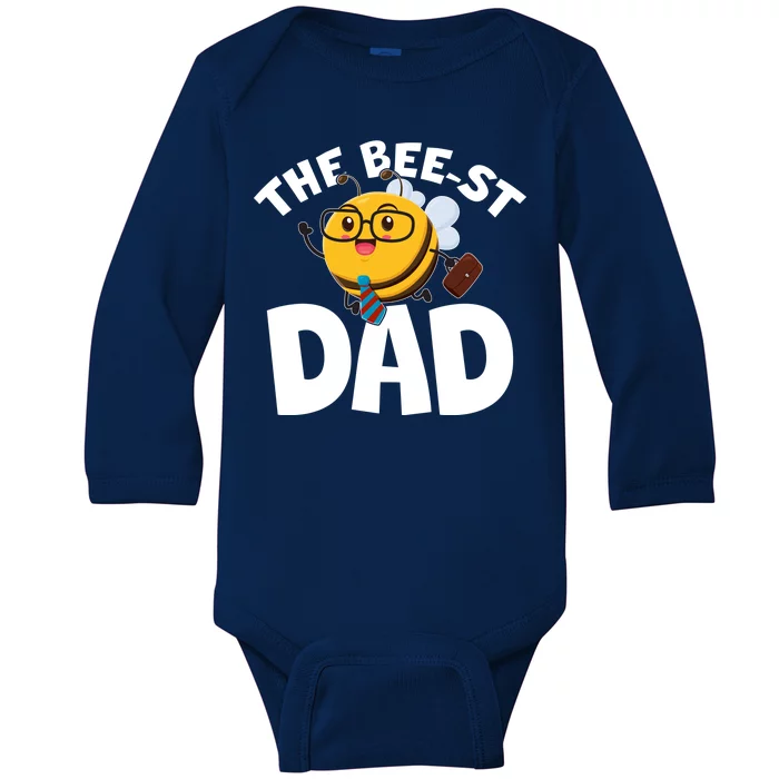 The Bee-st Dad Baby Long Sleeve Bodysuit