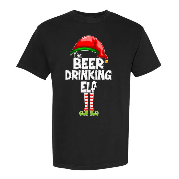 The Beer Drinking Elf Family Matching Christmas Garment-Dyed Heavyweight T-Shirt