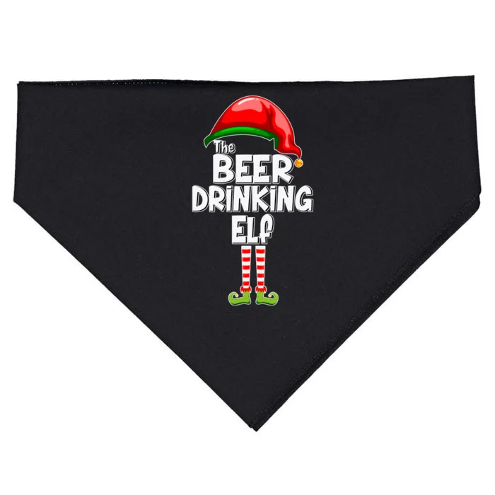 The Beer Drinking Elf Family Matching Christmas USA-Made Doggie Bandana