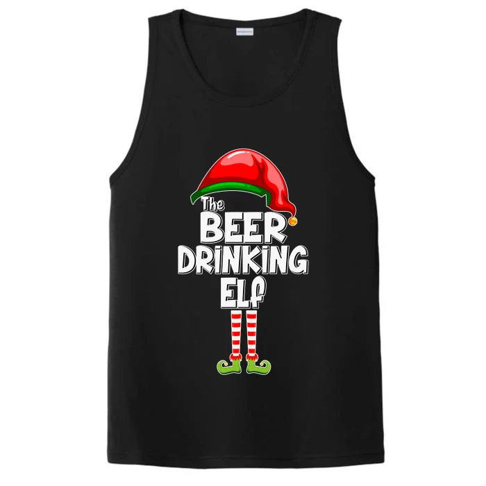 The Beer Drinking Elf Family Matching Christmas Performance Tank