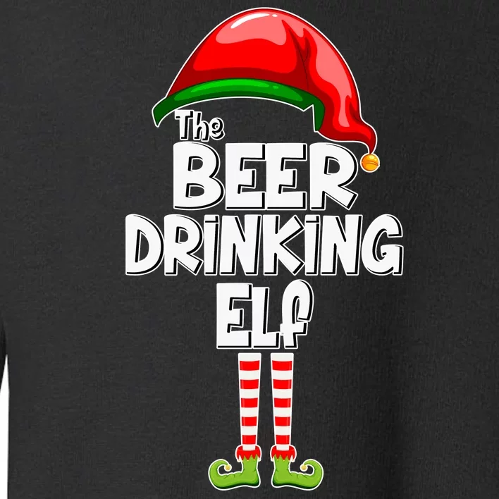 The Beer Drinking Elf Family Matching Christmas Toddler Sweatshirt