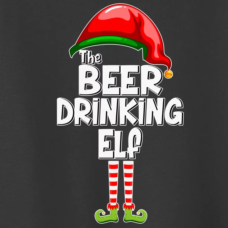 The Beer Drinking Elf Family Matching Christmas Toddler T-Shirt