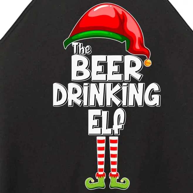 The Beer Drinking Elf Family Matching Christmas Women’s Perfect Tri Rocker Tank