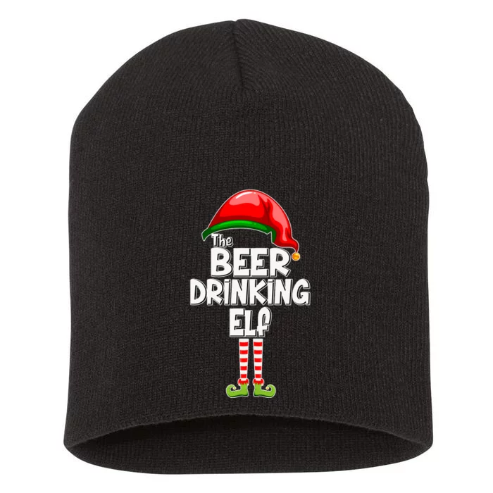 The Beer Drinking Elf Family Matching Christmas Short Acrylic Beanie