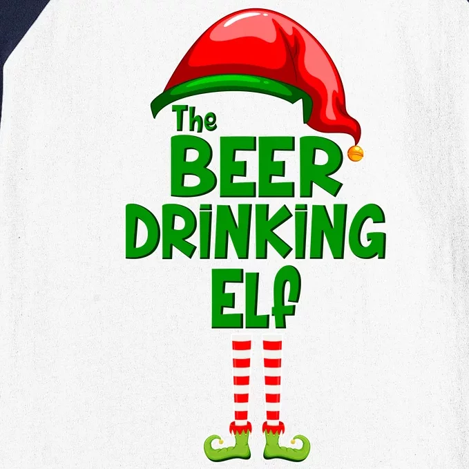 The Beer Drinking Elf Family Matching Christmas Baseball Sleeve Shirt