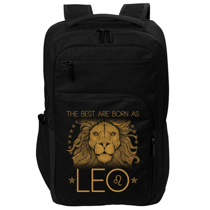 The Best Are Born As Leo Vintage Lion Impact Tech Backpack