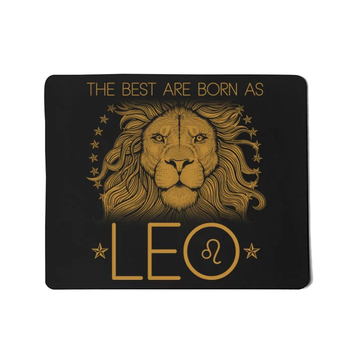 The Best Are Born As Leo Vintage Lion Mousepad