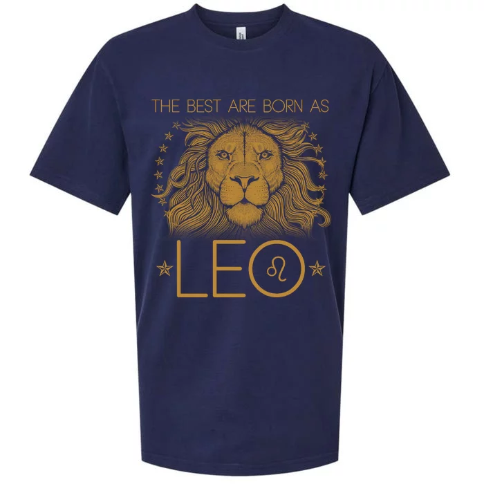 The Best Are Born As Leo Vintage Lion Sueded Cloud Jersey T-Shirt