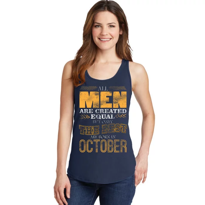 The Best Are Born In October Ladies Essential Tank