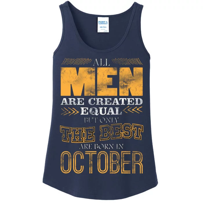 The Best Are Born In October Ladies Essential Tank