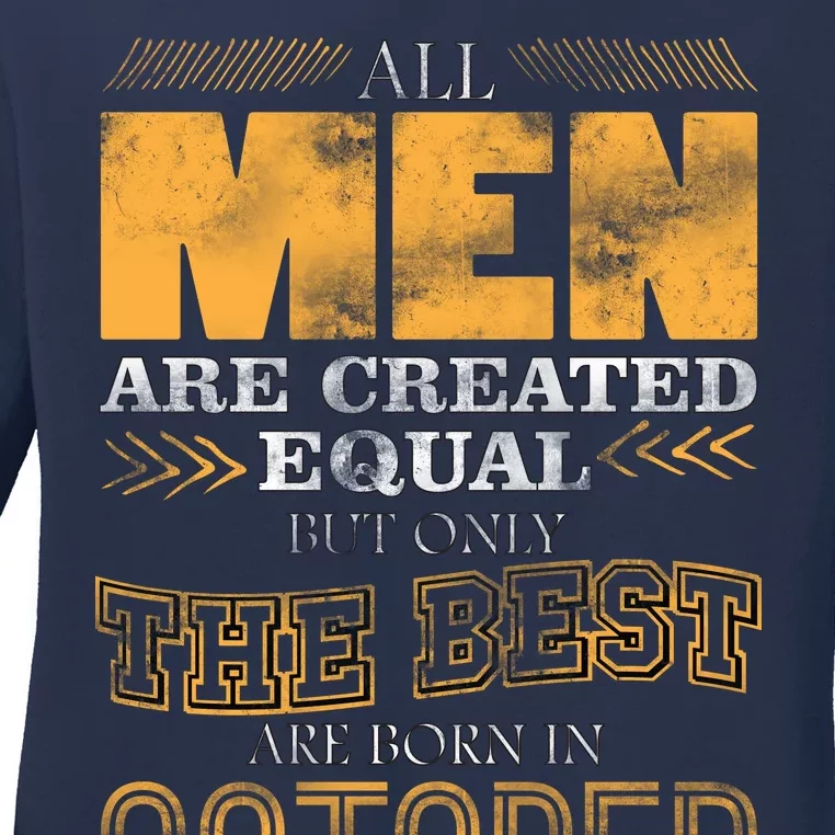 The Best Are Born In October Ladies Long Sleeve Shirt