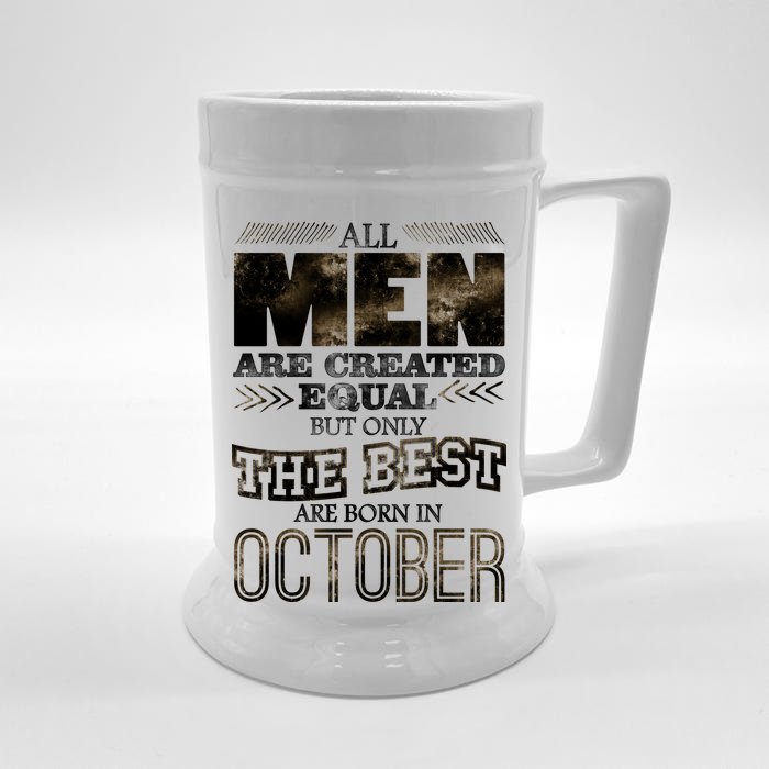 The Best Are Born In October Front & Back Beer Stein