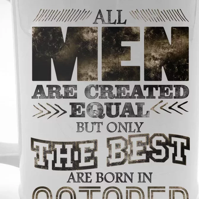 The Best Are Born In October Front & Back Beer Stein