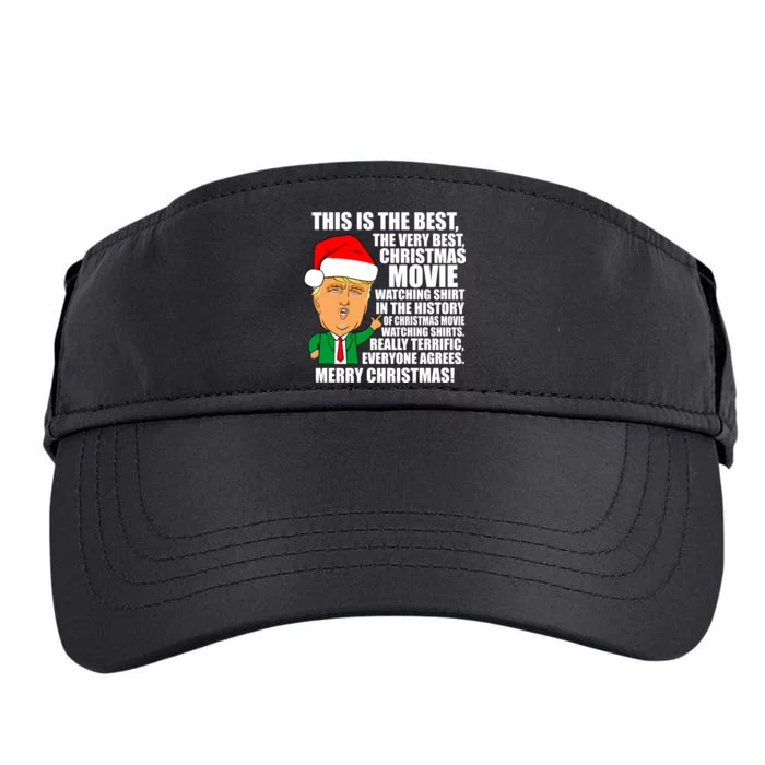 The Best Christmas Movie Watching Shirt Ever Donald Trump Adult Drive Performance Visor