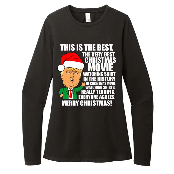 The Best Christmas Movie Watching Shirt Ever Donald Trump Womens CVC Long Sleeve Shirt