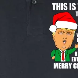 The Best Christmas Movie Watching Shirt Ever Donald Trump Softstyle Adult Sport Polo