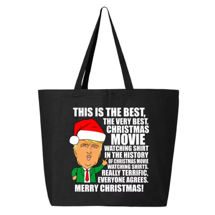 The Best Christmas Movie Watching Shirt Ever Donald Trump 25L Jumbo Tote