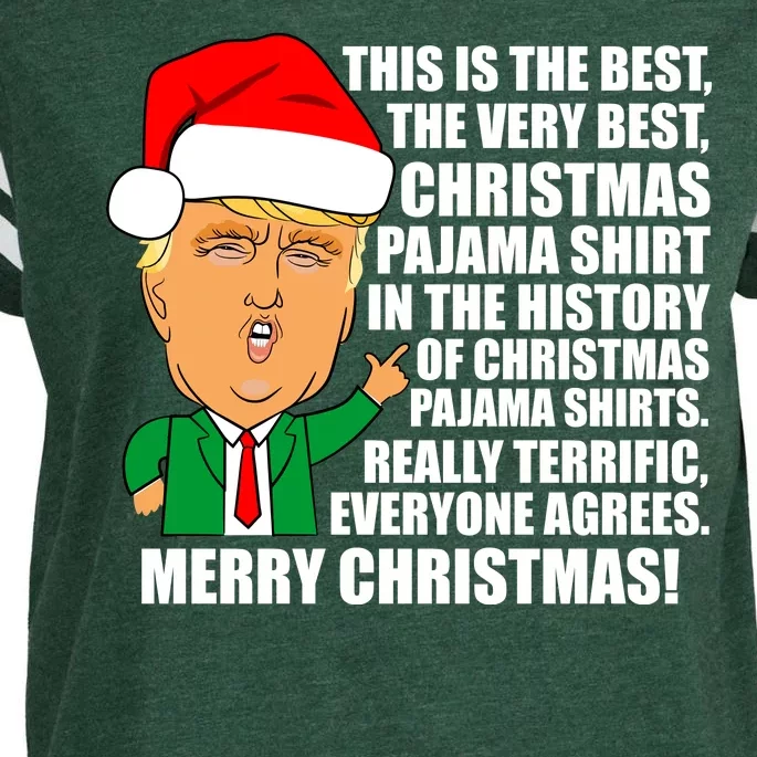 The Best Christmas Pajama Shirt Ever Everyone Agrees Donald Trump Enza Ladies Jersey Football T-Shirt