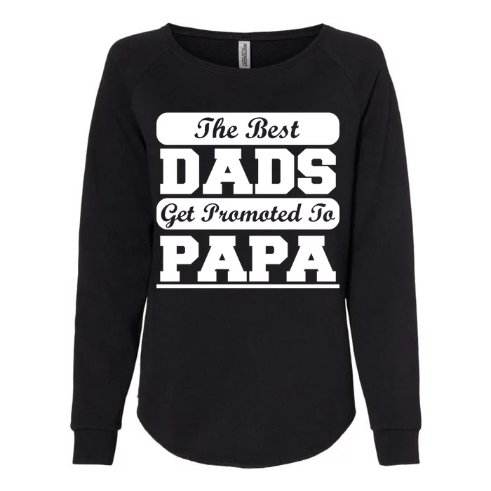 The Best Dads Get Promoted To Papa Womens California Wash Sweatshirt