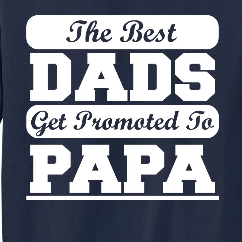 The Best Dads Get Promoted To Papa Tall Sweatshirt