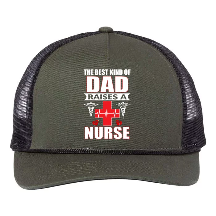 The Best Kind Of Dad Raises A Nurse Retro Rope Trucker Hat Cap