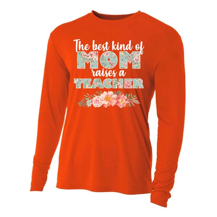 The Best Kind of Mom Raises a Teacher Cooling Performance Long Sleeve Crew