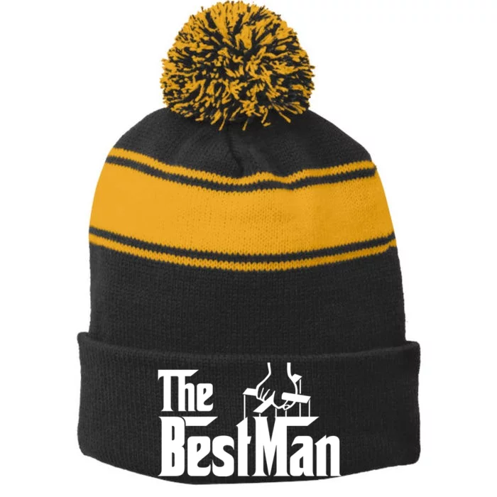 The Best Man Stripe Pom Pom Beanie