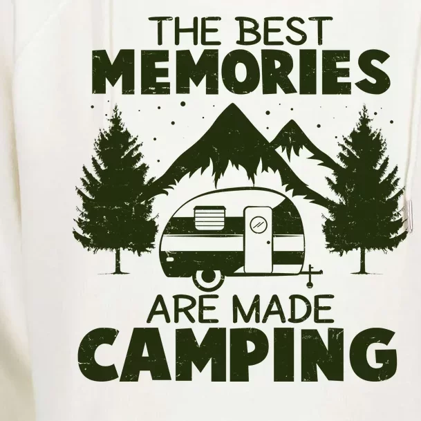 The Best Memories Are Made Camping Womens Funnel Neck Pullover Hood