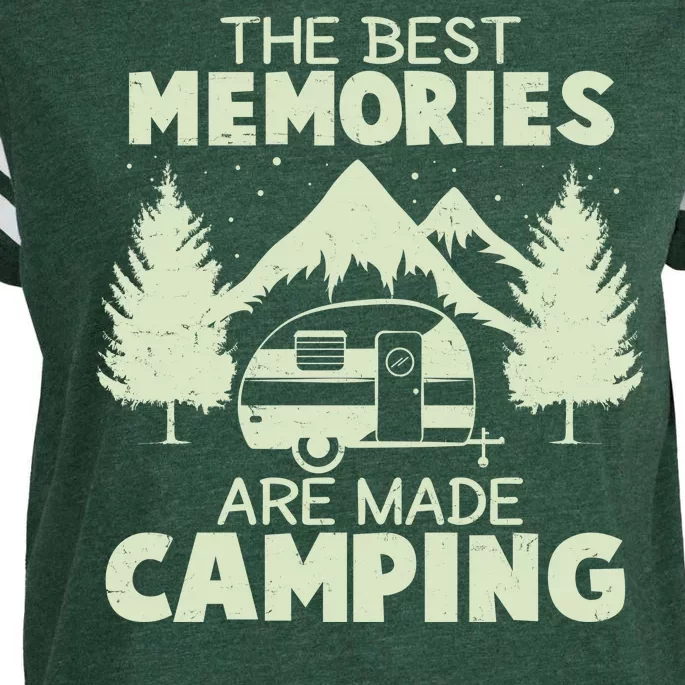 The Best Memories Are Made Camping Enza Ladies Jersey Football T-Shirt