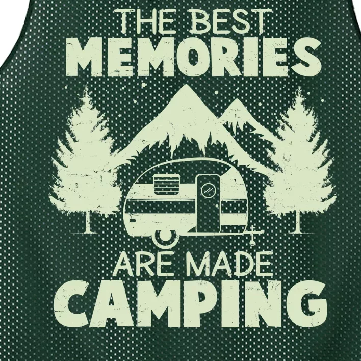 The Best Memories Are Made Camping Mesh Reversible Basketball Jersey Tank