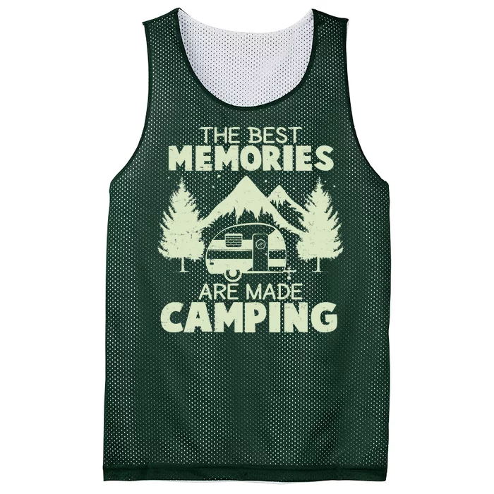 The Best Memories Are Made Camping Mesh Reversible Basketball Jersey Tank