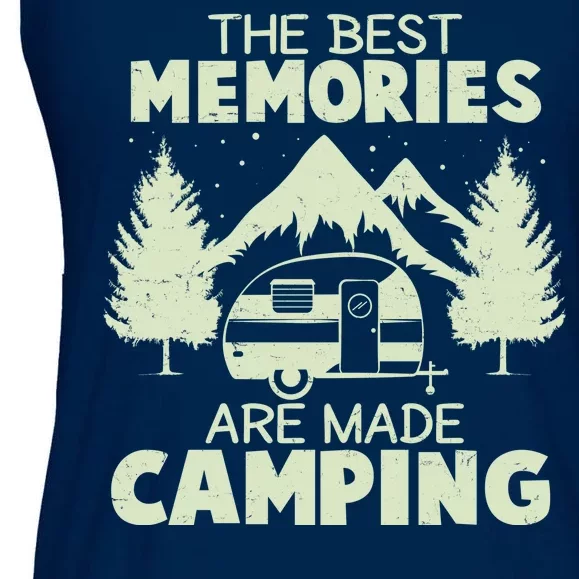 The Best Memories Are Made Camping Ladies Essential Flowy Tank