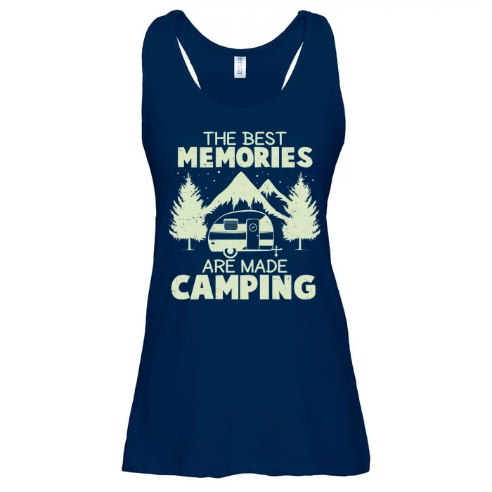 The Best Memories Are Made Camping Ladies Essential Flowy Tank