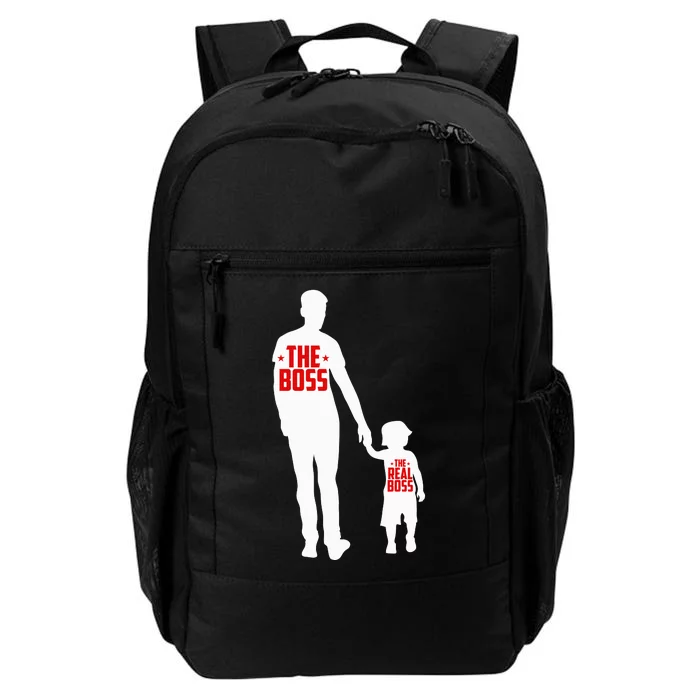 The Boss The Real Boss Father And Child Daily Commute Backpack