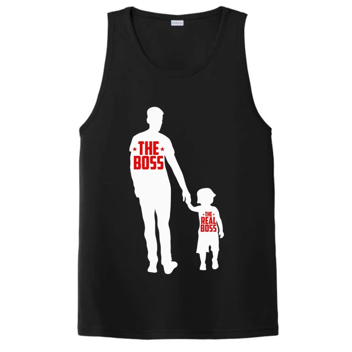 The Boss The Real Boss Father And Child Performance Tank