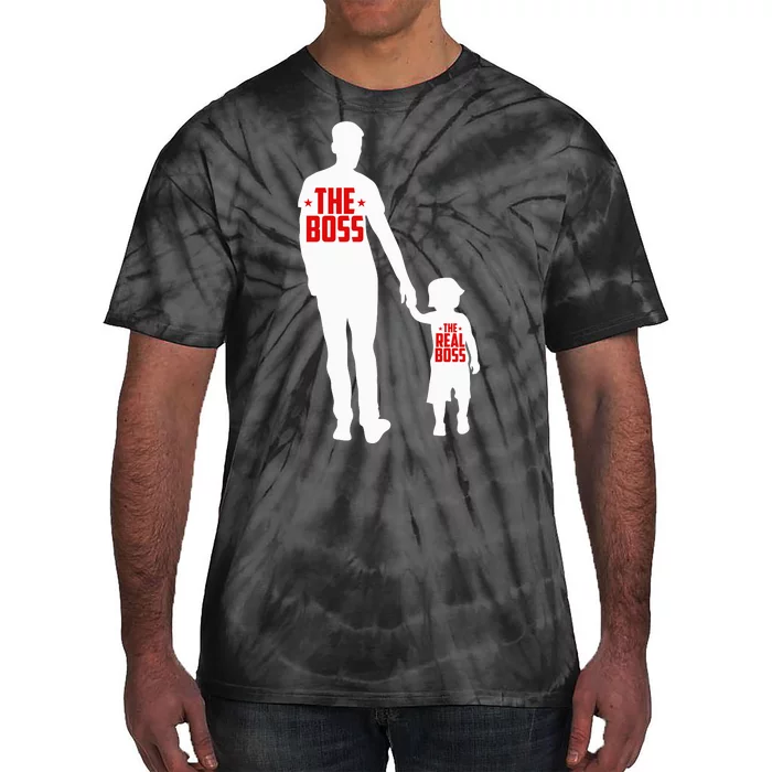 The Boss The Real Boss Father And Child Tie-Dye T-Shirt