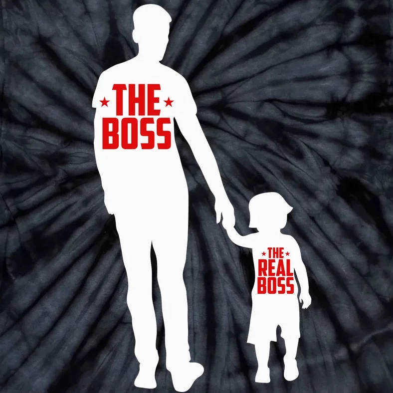 The Boss The Real Boss Father And Child Tie-Dye T-Shirt