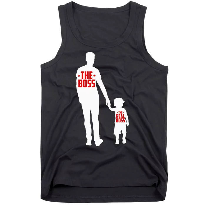 The Boss The Real Boss Father And Child Tank Top