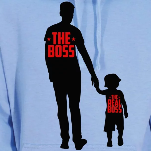 The Boss The Real Boss Father And Child Unisex Surf Hoodie