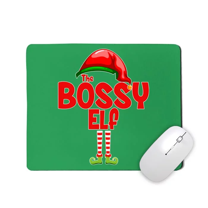 The Bossy Elf Matching Christmas Mousepad