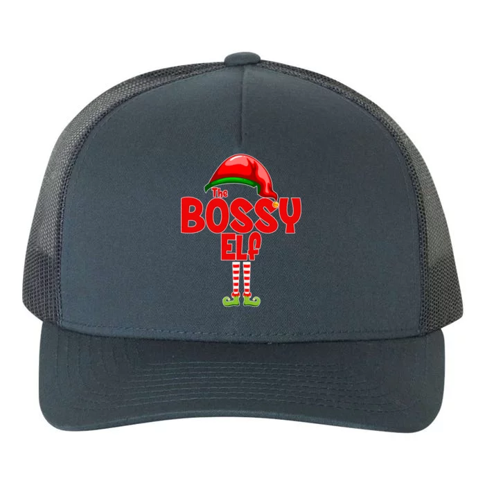 The Bossy Elf Matching Christmas Yupoong Adult 5-Panel Trucker Hat