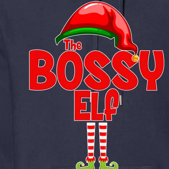 The Bossy Elf Matching Christmas Premium Hoodie