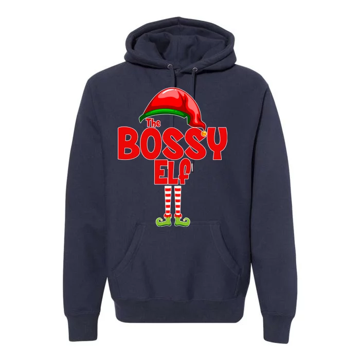 The Bossy Elf Matching Christmas Premium Hoodie