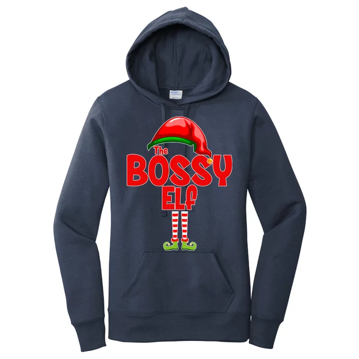 The Bossy Elf Matching Christmas Women's Pullover Hoodie