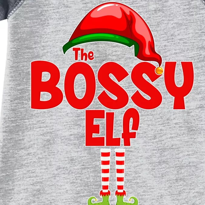 The Bossy Elf Matching Christmas Infant Baby Jersey Bodysuit