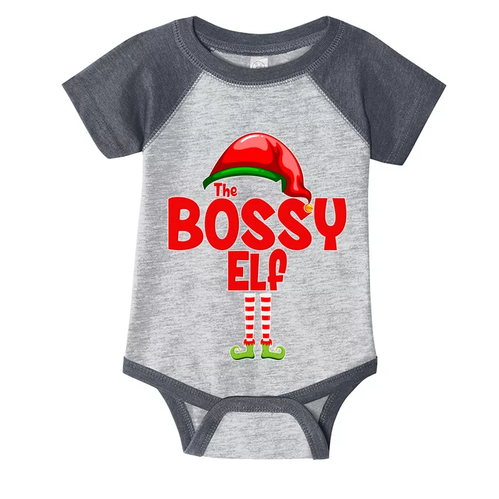 The Bossy Elf Matching Christmas Infant Baby Jersey Bodysuit